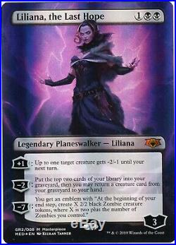 1x FOIL Masterpiece Liliana, the Last Hope Guilds of Ravnica Mythic Edition LP