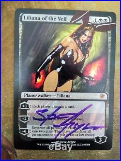 1x Liliana of the Veil Signed/Altered NM MTG Innistrad NICETOPDECK