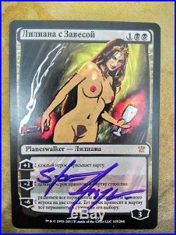 1x Liliana of the Veil Signed/Altered NM MTG Innistrad NICETOPDECK