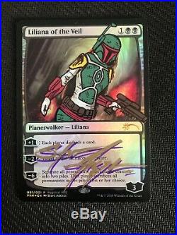 1x Mtg Liliana Of The Veil Planeswalker Foil PTQ Promo Altered/Signed By Artist