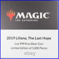 2019 Niue Magic The Gathering Liliana Last Hope 1 oz. 999 Silver $2 Proof COA