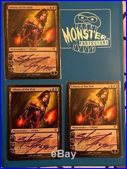 3x Magic the Gathering Innistrad Signed Liliana of the Veil