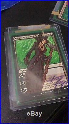 4x Altered by Artist Liliana of the Veil NM/M condition. One of a Kind Set