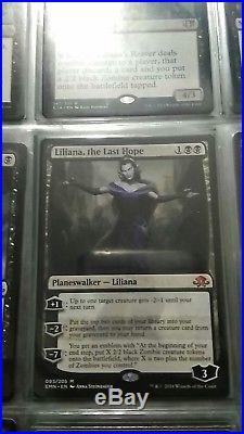 4x Liliana, the Last Hope Eldritch Moon MTG NM Unplayed Mint plus two emblems