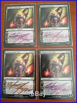 4x Signed Innistrad Liliana of the Veil NM Magic The Gathering