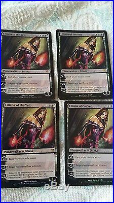 4x mtg Liliana of the Veil FOIL Innistrad sp to nm condition