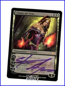 LILIANA OF THE VEIL Magic the Gathering FOIL ITA Innistrad SIGNED Excellent MTG