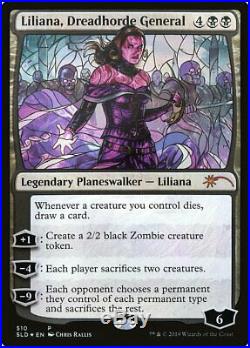 Liliana, Dreadhorde General STAINED GLASS FOIL Secret Lair NM MTG Theros