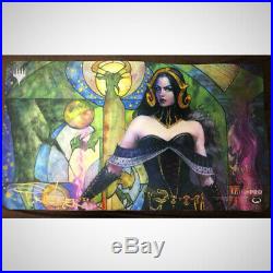 Liliana Playmat Death Is A Toucher Nielsen Hand-Drawn Signed Mtg Sdcc