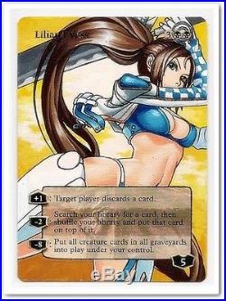 Liliana Vess Anime Altered Extended Art Hand Painted MTG Magic
