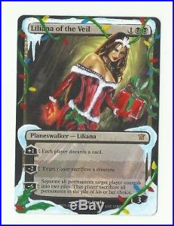 Liliana of the Veil Altered Art Santa Claus MTG