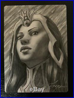 Liliana of the Veil Artist Proof Signed Sketched Modern Masters 2017 MM17 MTG