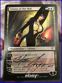 Liliana of the Veil Elvira Altered & Signed by Steve Argyle Nm / Mint Mtg