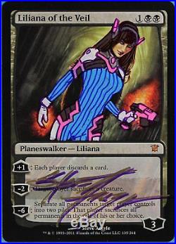 Liliana of the Veil Innistrad NM-M Signed Altered MTG CARD (ID# 37163) ABUGames