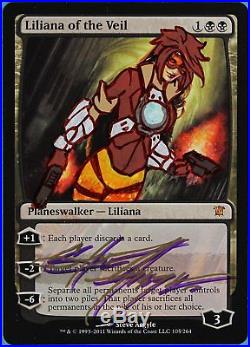 Liliana of the Veil Innistrad NM-M Signed Altered MTG CARD (ID# 37164) ABUGames