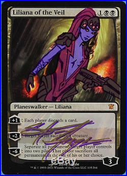 Liliana of the Veil Innistrad NM-M Signed Altered MTG CARD (ID# 37166) ABUGames