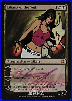 Liliana of the Veil Innistrad NM-M Signed Altered MTG CARD (ID# 76290) ABUGames