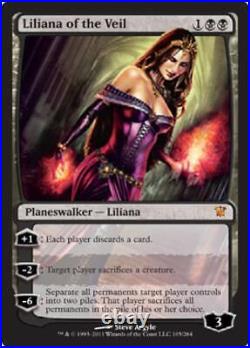 Liliana of the Veil NM Foil English Innistrad Magic Card Tracked Shipping
