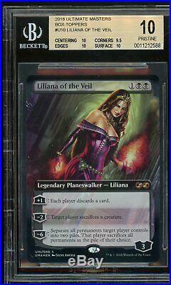 Liliana of the Veil Ultimate Masters toppers, BGS 10 Pristine. MTG pop 1 of 13