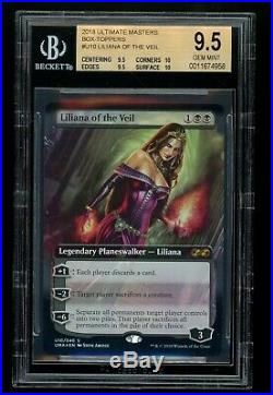 Liliana of the Veil Ultimate Masters toppers, BGS 9.5++ GEM MINT. MTG 1 of 37