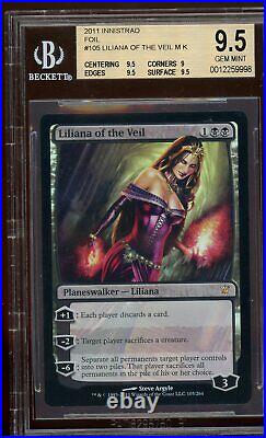 Liliana of the Veil foil Innistrad, BGS 9.5 GEM MINT. MTG (pop 1 of 26)