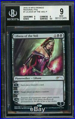 Liliana of the Veil foil RPTQ, BGS 9 MINT. MTG (pop 1 of 4)