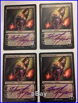 Liliana of the Veil x4 Signed, Innistrad, Mythic, MTG, EDH, Planeswalker Playset