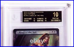 MTG BGS 10 BLACK LABEL Liliana of the Veil Ultimate Masters Foil Box Topper