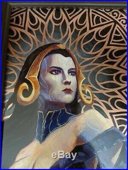 MTG Hand Painted Liliana on Copper Plate! Art by Alter Artist JH MTG-Art