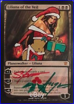 MTG Innistrad Liliana of the Veil Altered & Signed by Steve Argyle