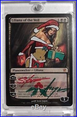 MTG Innistrad Liliana of the Veil Altered & Signed by Steve Argyle, the Artist