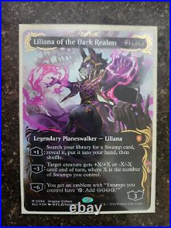 MTG Liliana of the Dark Realms Borderless Raised Foil Near Mint M 0094 ALT ART