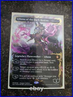 MTG Liliana of the Dark Realms Borderless Raised Foil Near Mint M 0094 ALT ART