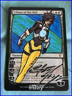 MTG Liliana of the Veil Altered and Signed Tracer Overwatch