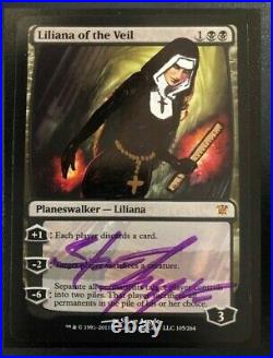 MTG Liliana of the Veil Angel Altered and Signed by Steve Argyle (EX)
