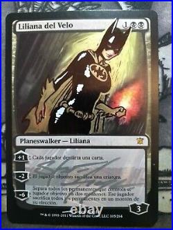 MTG Liliana of the Veil Angel Altered and Signed by Steve Argyle (NM) SPANISH