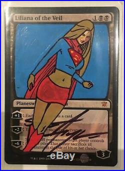 MTG Liliana of the Veil Signed & Altered by Steve Argyle Super Girl, NM