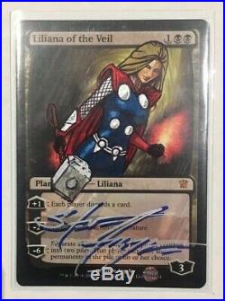 MTG Liliana of the Veil Signed & Altered by Steve Argyle Thor NM