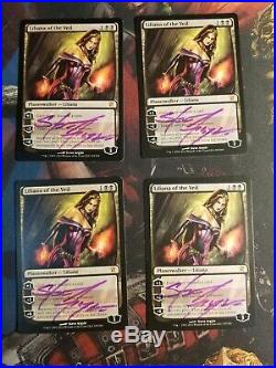 MTG Liliana of the Veil x4 Innistrad signed Magic the gathering cards