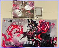 MTG Magic Wars Festival Liliana of the Dark Realms Playmat Protector Strage Set