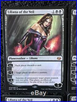 MTG Magic the Gathering X4 Liliana of the Veil Modern Masters 2017