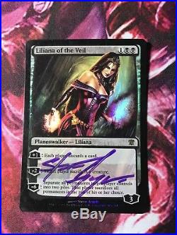 MTG X1 SIGNED FOIL LILIANA OF THE VEIL LP INNISTRAD mythic modern legacy planesw