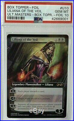 Magic The Gathering Ultimate Masters Liliana Of The Veil PSA 10 Box Topper