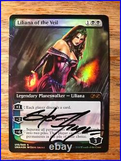 Magic the Gathering MTG foil Liliana of the Veil Ultimate Masters signed NM