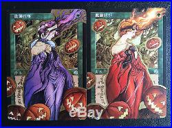 Mtg Altered Art Hand Painted All Saints' Day Liliana And Chandra By Sitong