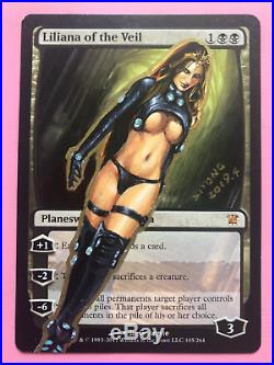 Mtg Altered Art Hand Painted Liliana Of The Veil Gantz By Sitong