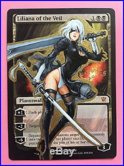 Mtg Altered Art Hand Painted Liliana Of The Veil Nierautomata 2b By Sitong