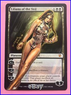 Mtg Altered Art Hand Painted Liliana Of The Veil The Black Tape Project By Siton