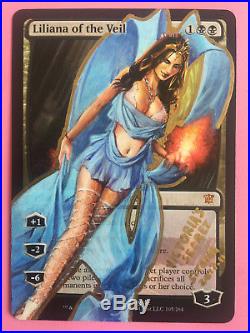 Mtg Altered Art Hand Painted Liliana Of The Veil Victoria's Secret 01 By Sitong