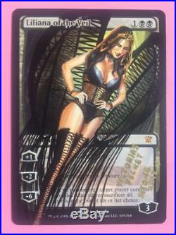 Mtg Altered Art Hand Painted Liliana Of The Veil Victoria's Secret 03 By Sitong